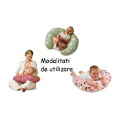 Colac perna de alăptat 3 în 1 Ursi cu albine pe albastru
