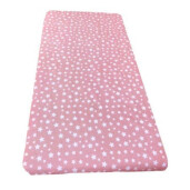 Cearsaf cu elastic roata cu imprimeu Stelute pe roz-120*60 cm