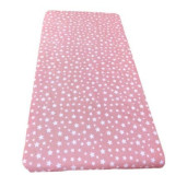 Cearsaf cu elastic roata cu imprimeu Stelute pe roz-160*80 cm