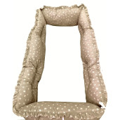Lenjerie cu aparatori Super Groase Stelute bej Deseda - 120*60 cm