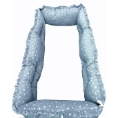 Lenjerie cu aparatori Super Groase Stelute albastre Deseda - 120*60 cm