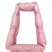 Lenjerie cu aparatori Super Groase Stelute roz Deseda - 140*70 cm