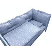 Lenjerie cu aparatori Super Groase Stelute albastre Deseda - 140*70 cm
