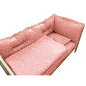 Lenjerie cu aparatori Super Groase Stelute roz Deseda - 140*70 cm