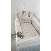 Lenjerie cu aparatori Super Groase Stelute colorate Deseda - 140*70 cm
